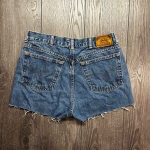 Vintage Polo Ralph Lauren Denim Shorts High Rise Cut Off Medium Wash USA Made 34